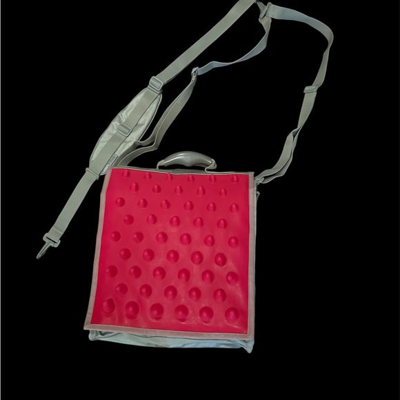 Spiked Pink and Gray Backpack - Picture 2 of 4